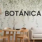 La subcategoría botánica ofrece papeles murales personalizados con ilustraciones de hojas, ramas y composiciones vegetales en tonos suaves. Ideales para crear ambientes serenos, frescos y conectados con la naturaleza. Se imprimen por m², permitiendo adaptar cada diseño al tamaño exacto del muro y conservar su armonía visual.