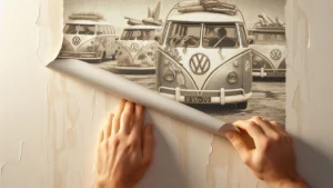 Servicio de retiro de papel mural antiguo antes de nueva instalación.